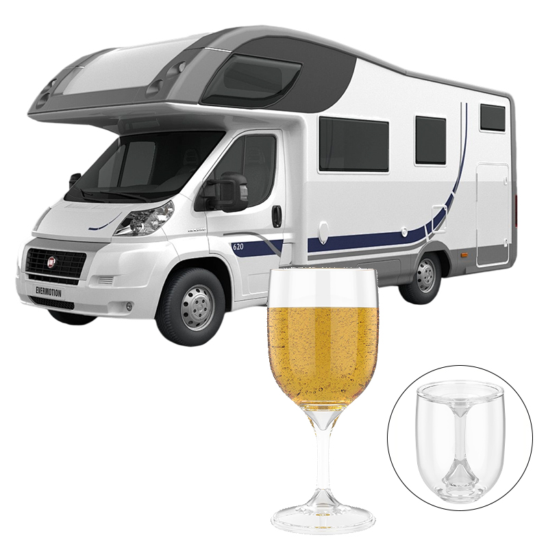 Wine & Beer Guayaquil - Katlanır Şarap Bardağı Şeffaf Gıda Sınıfı